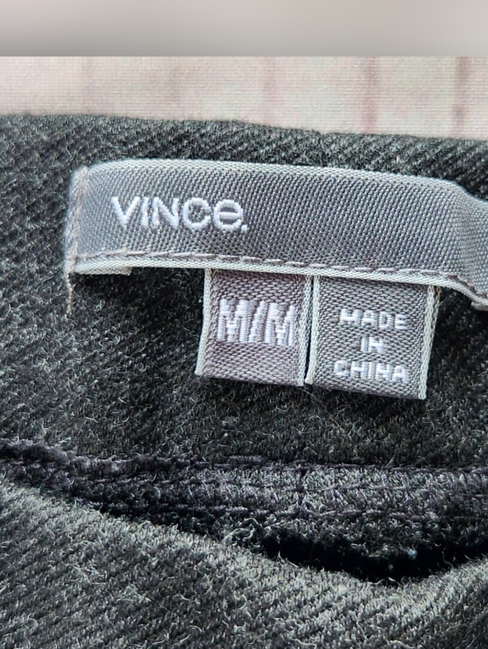 Vince Stretch Dress Pant Trouser Heather Grey Black | Women's Size M - Picture 5 of 10